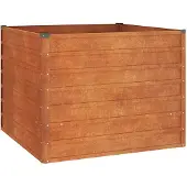vidaXL Plantenbak verhoogd 100x100x77 cm cortenstaal roestig