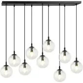 Emibig Hanglamp 9xE14 40W COSMO 9, kleur: blauw/transparant, artikelnummer: 711/9
