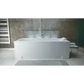 Plazan Modern Slim ligbad met paneel acryl 140x70cm wit glans