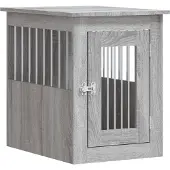 vidaXL Hondenbench 45x62x59 cm bewerkt hout grijs sonoma