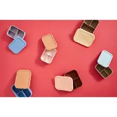 OYOY Yummy Brooddoos/Lunch box met indeling L - Camel/Yellow