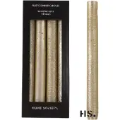 Home Society kaars - Dinner Kaarsen - Kerst kaars - Goud/Gold - 2.5 x 25 CM