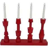 Konstsmide Kandelaar 4lampjes - Rood