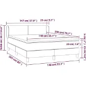 vidaXL Boxspring met matras kunstleer cappuccinokleurig 140x200 cm
