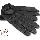 Swift racing leren handschoenen zwart