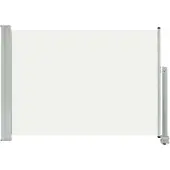 vidaXL Tuinscherm uittrekbaar 80x300 cm crèmekleurig