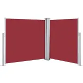 vidaXL Windscherm uittrekbaar 120x600 cm rood