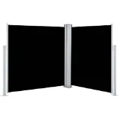 vidaXL Windscherm uittrekbaar 140x600 cm zwart