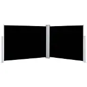 vidaXL Windscherm uittrekbaar 140x1000 cm zwart