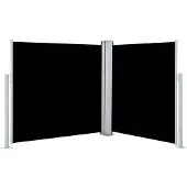 vidaXL Windscherm uittrekbaar 120x600 cm zwart