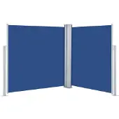 vidaXL Windscherm uittrekbaar 140x600 cm blauw