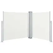 vidaXL Windscherm uittrekbaar 120x600 cm crème
