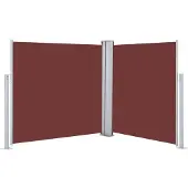 vidaXL Windscherm uittrekbaar 100x600 cm bruin