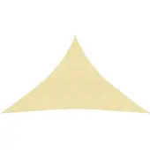 vidaXL Zonnezeil 160 g/m² 3,5x3,5x4,9 m HDPE beige