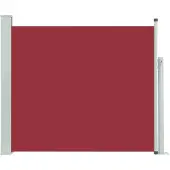 vidaXL Uitschuifbare zonnescherm met zijpanelen, 100x314 cm, rood