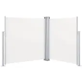 vidaXL Windscherm uittrekbaar 140x600 cm crème