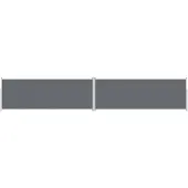 vidaXL Windscherm uittrekbaar 180x1000 cm antracietkleurig