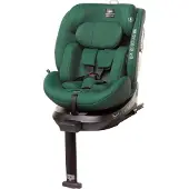 4Baby | Kinderautostoel - 360° draaibaar - met ISOFIX, I-SIZE, geschikt voor kinderen van 40-150 cm, extra zijbescherming, voorwaarts en achterwaarts te gebruiken - groen - ENZO-FIX
