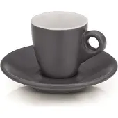 kela Espressokop en Schotel Mattia Grijs (Set van 2)