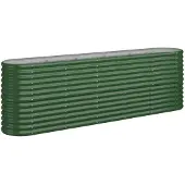 vidaXL Plantenbak 224x40x68 cm gegalvaniseerd staal groen