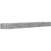 vidaXL Plantenbak 512x80x36 cm gegalvaniseerd staal zilverkleurig