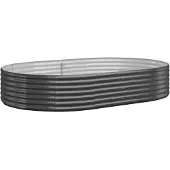 vidaXL Plantenbak 214x140x36 cm gepoedercoat staal antracietkleurig