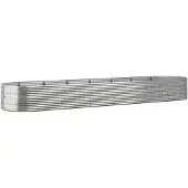 vidaXL Plantenbak 584x140x68 cm gepoedercoat staal zilverkleurig