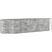 vidaXL Plantenbak 322x100x68 cm gegalvaniseerd staal zilverkleurig
