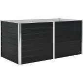 vidaXL Plantenbak verhoogd 160x80x77 cm gegalvaniseerd staal antraciet