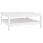 vidaXL Salontafel Wit 100x100x40 cm Massief grenenhout
