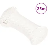 vidaXL Boottouw 3 mm 25 m polypropyleen volwit