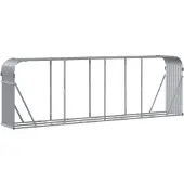 vidaXL Houthouder lichtgrijs 300x45x100 cm gegalvaniseerd staal
