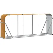vidaXL Houtopslag voor hout, houtlook, 234x45x100 cm, verzinkt staal