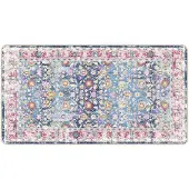 vidaXL Vloerkleed wasbaar 80x150 cm meerkleurig