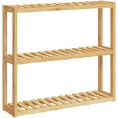 vidaXL Badkamerrek 3-laags wandmontage 60x15x54 cm bamboe