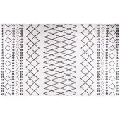 vidaXL Vloerkleed wasbaar 120x170 cm zwart en wit