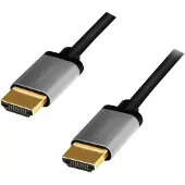 Logilink HDMI AV Aansluitkabel [1x HDMI-stekker - 1x HDMI-stekker] 1 m Zwart-grijs