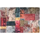 vidaXL Vloerkleed wasbaar patchwork 80x150 cm meerkleurig