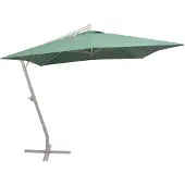 vidaXL Zweefparasol met aluminium paal 300x300 cm groen online kopen
