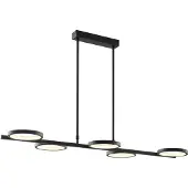 QAZQA Moderne hanglamp zwart incl. LED 3-staps dimbaar 5-lichts - Vivé
