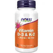 NOW,NOW Foods,NOW,NOW Foods Vitamine D3 & K2 (120 Capsules)