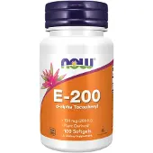 Now Vitamine E 200IU D-Alpha Tocopheryl - 100 softgels