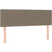 vidaXL Hoofdborden 144x5x78/88 cm stof taupe