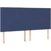 vidaXL Hoofdbord blauw 200x5x118/128 cm stof