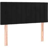vidaXL Hoofdbord 90x5x78/88 cm fluweel zwart