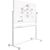 Smit Visual Whiteboard Verrijdbaar - Dubbelzijdig - Magnetisch - 90x120 cm