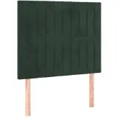 vidaXL Hoofdbord donkergroen 90x5x118/128 cm fluweel