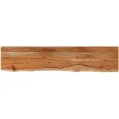 vidaXL Wandschap rechthoekig natuurlijke rand 120x20x3,8 cm acaciahout