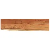vidaXL Wandschap rechthoekig natuurlijke rand 120x30x2,5 cm acaciahout