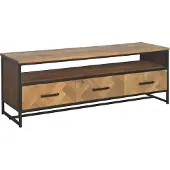 LivingFurn tv meubel tv accent 150 cm teakhout / gecoat staal